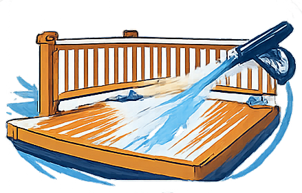 Deck cleaning icon