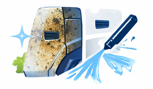 Grease and road film removal