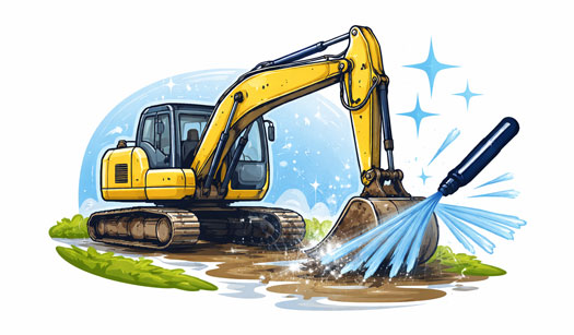 Heavy equipment washing
