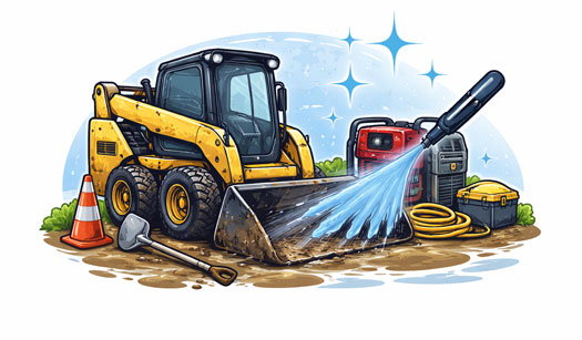 Job-site equipment cleaning